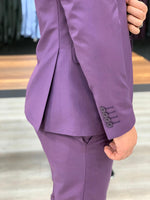 Load image into Gallery viewer, Verona Purple Slim Fit Wool Suit-baagr.myshopify.com-1-BOJONI
