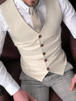 Load image into Gallery viewer, Slim-Fit Vest Gray-baagr.myshopify.com-suit-BOJONI

