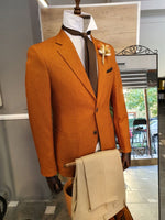 Load image into Gallery viewer, Bojoni Camel Slim Fit Suit-baagr.myshopify.com-suit-BOJONI
