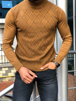 Load image into Gallery viewer, Slim-Fit Patterned Turtleneck Knitwear (3 Colors)-baagr.myshopify.com-sweatshirts-BOJONI
