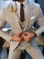 Load image into Gallery viewer, Marc Slim-Fit Suit Vest Beige-baagr.myshopify.com-suit-BOJONI
