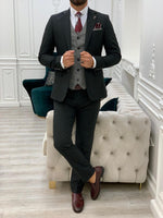 Load image into Gallery viewer, Bojoni Crystal Black Slim Fit Suit
