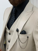 Load image into Gallery viewer, Boston Beige Slim Fit Suit-baagr.myshopify.com-1-BOJONI
