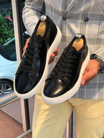 Load image into Gallery viewer, Bald Laced Patent  Shoes Black-baagr.myshopify.com-shoes2-BOJONI
