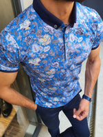 Load image into Gallery viewer, Luca Sax Slim Fit Button Collar Polo Shirt-baagr.myshopify.com-T-shirt-BOJONI
