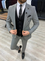 Load image into Gallery viewer, Zapali Royal Gray Slim Fit  Suit-baagr.myshopify.com-1-BOJONI
