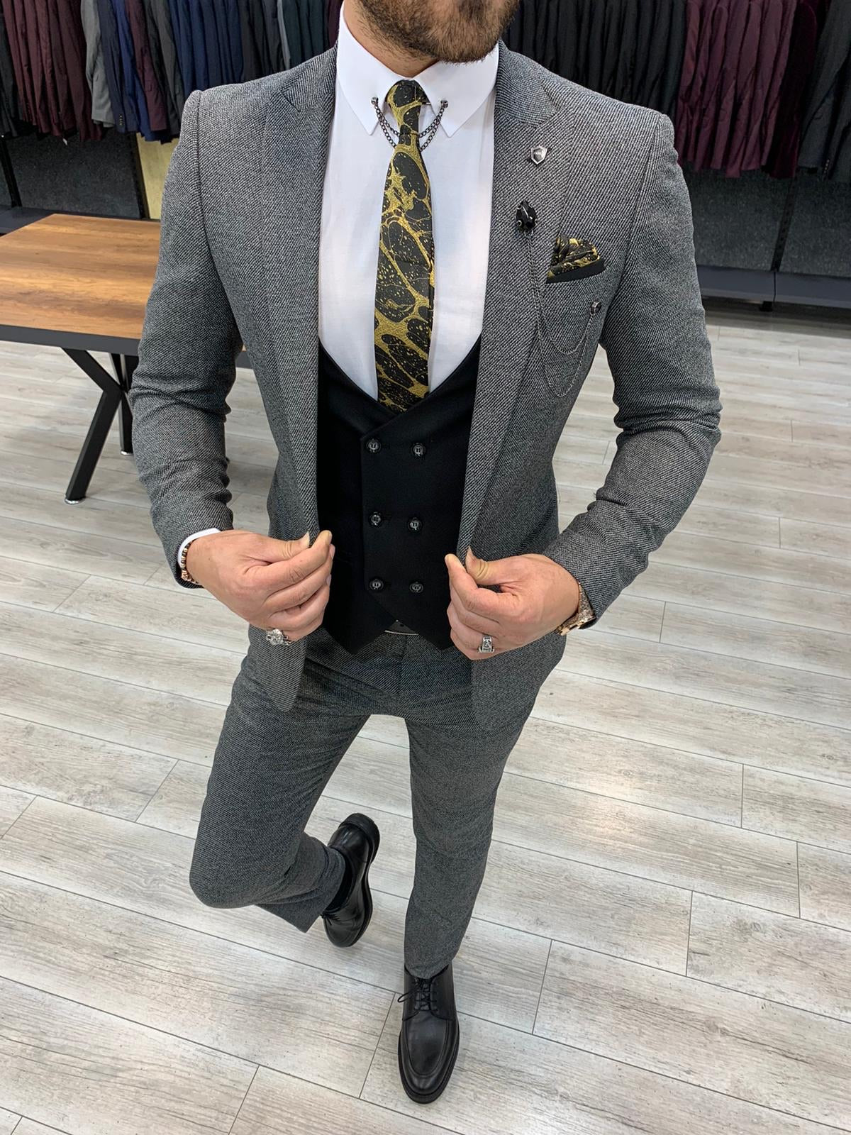 Kars Gray Slim Fit Suit-baagr.myshopify.com-1-BOJONI