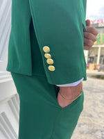 Load image into Gallery viewer, Bojoni Dayton Slim Fit Double Breasted Green Suit
