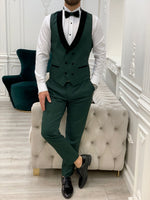 Load image into Gallery viewer, Bojoni Valencia Green Shawl Velvet Collar Slim Fit Tuxedo
