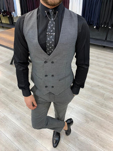 Zapali Royal Gray Slim Fit Suit | BOJONI