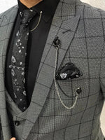 Load image into Gallery viewer, Olympia Gray  Slim Fit  Suit-baagr.myshopify.com-1-BOJONI
