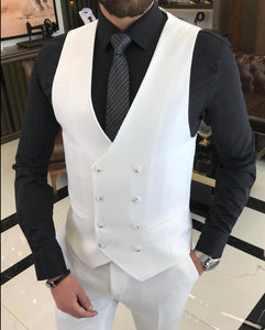 Bojoni Dayton Slim Fit White  Suit