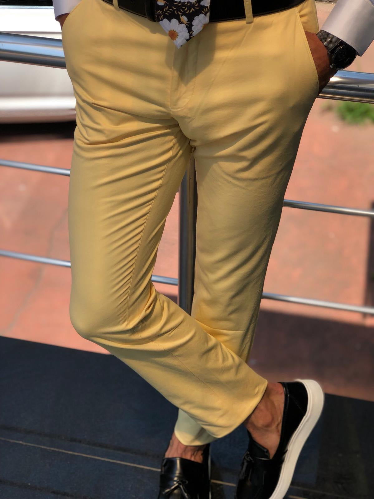 Gardi Slim-fit cotton pants YELLOW Gardi Slim-fit cotton pants YELLOW