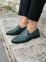Load image into Gallery viewer, Stanoss Green Buckle Shoes-baagr.myshopify.com-shoes2-BOJONI
