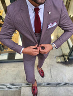 Load image into Gallery viewer, Midvale Caret Red Slim Fit Suit-baagr.myshopify.com-suit-brabion
