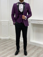 Load image into Gallery viewer, Napolia Royal Purple Slim Fit Tuxedo-baagr.myshopify.com-1-BOJONI
