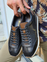 Load image into Gallery viewer, Lehi Black Mid-Top Sneakers-baagr.myshopify.com-shoes2-BOJONI

