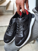 Load image into Gallery viewer, Henderson Black Mid-Top Sneakers-baagr.myshopify.com-shoes2-BOJONI
