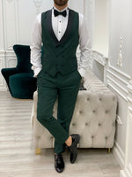 Load image into Gallery viewer, Bojoni Valencia Green Shawl Collar Slim Fit Tuxedo
