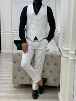 Load image into Gallery viewer, Vince White Slim Fit Peak Lapel Suit-baagr.myshopify.com-1-BOJONI
