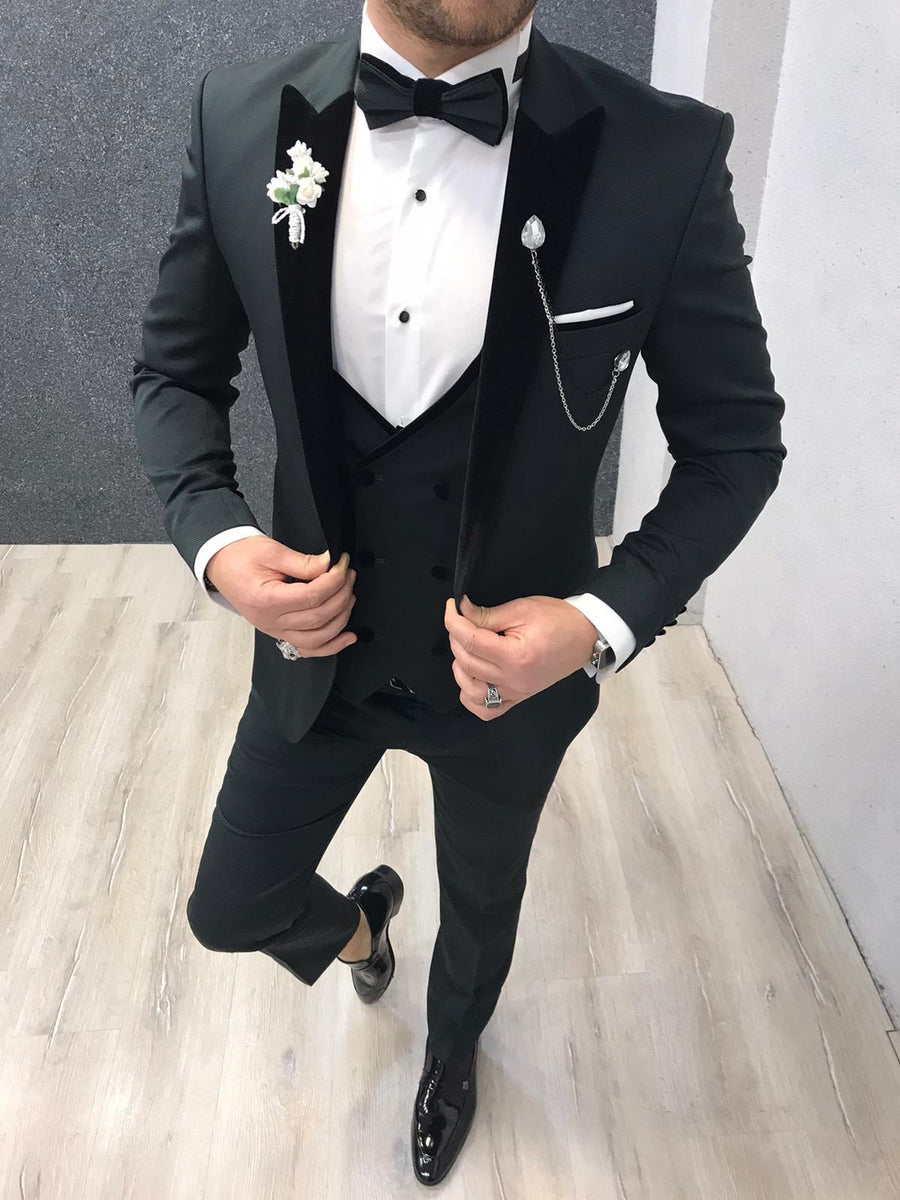 Napoli Dark Green Slim Fit Tuxedo | BOJONI