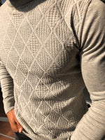 Load image into Gallery viewer, Slim-Fit Patterned Turtleneck Knitwear (3 Colors)-baagr.myshopify.com-sweatshirts-BOJONI
