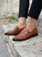 Load image into Gallery viewer, Stanoss Tan Buckle Shoes-baagr.myshopify.com-shoes2-BOJONI
