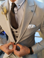 Load image into Gallery viewer, Marc Slim-Fit Suit Vest Beige-baagr.myshopify.com-suit-BOJONI
