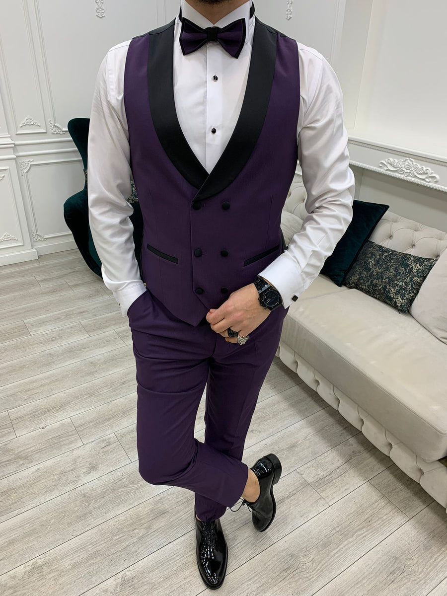 Bojoni Perris Purple Slim Fit Tuxedo | BOJONI