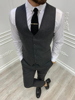 Load image into Gallery viewer, Casatani Gray Slim Fit Plaid Suit-baagr.myshopify.com-1-BOJONI
