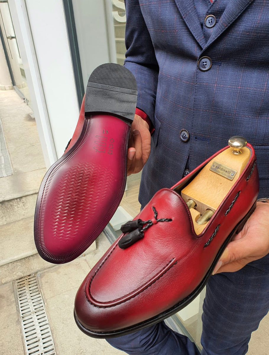 Fort Worth Red Tassel Loafer | BOJONI