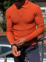 Load image into Gallery viewer, Slim-Fit Polo Sweater Tile-baagr.myshopify.com-sweatshirts-BOJONI
