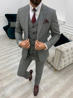 Load image into Gallery viewer, Bojoni Crystal Gray Slim Fit Suit
