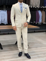Load image into Gallery viewer, Verona Cream Slim Fit Wool Suit-baagr.myshopify.com-1-BOJONI
