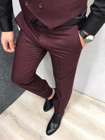 Load image into Gallery viewer, Olympia Claret Red  Slim Fit  Suit-baagr.myshopify.com-1-BOJONI
