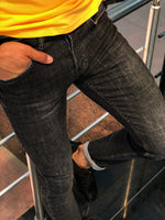 Load image into Gallery viewer, Gari Slim-Fit Jeans Black-baagr.myshopify.com-Pants-BOJONI
