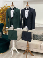 Load image into Gallery viewer, Partoni Royal Green Slim Fit Tuxedo
