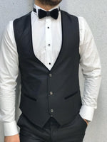Load image into Gallery viewer, Nova Slim Fit Stone  Black Tuxedo-baagr.myshopify.com-1-BOJONI
