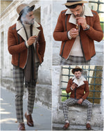Load image into Gallery viewer, Ignacio Leather Coat With Collar Fur-baagr.myshopify.com-Jacket-BOJONI

