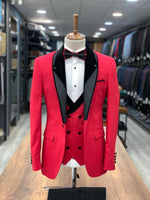 Load image into Gallery viewer, Napolia Royal Red Slim Fit Tuxedo-baagr.myshopify.com-1-BOJONI
