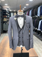 Load image into Gallery viewer, Serra Royal Gray Slim Fit Tuxedo-baagr.myshopify.com-1-BOJONI
