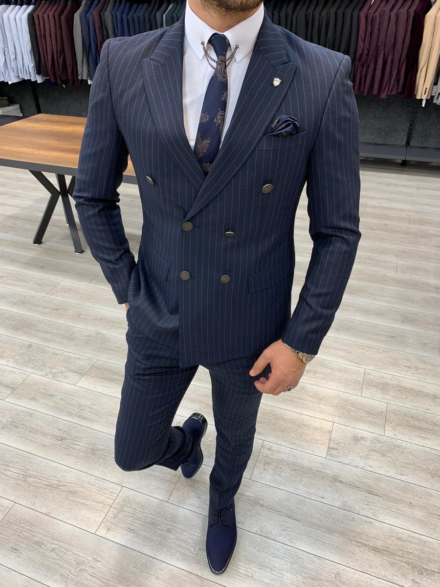 Kars Nany Blue Slim Fit Suit | BOJONI