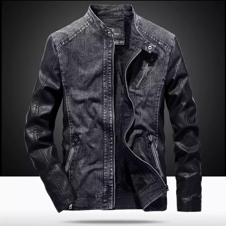 Adam Denim Leather Jacket (2 Colors) | BOJONI