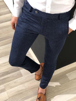 Load image into Gallery viewer, Slim-fit Striped Fabric Pants (2 Colors)-baagr.myshopify.com-Pants-BOJONI

