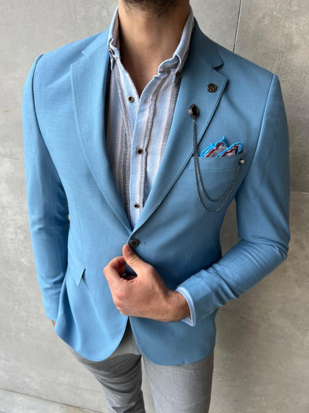 Sky blue color on sale blazer