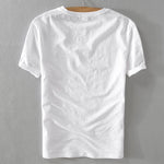 Load image into Gallery viewer, Contemporary Cartoon Linen T-Shirt V-baagr.myshopify.com-T-shirt-BOJONI
