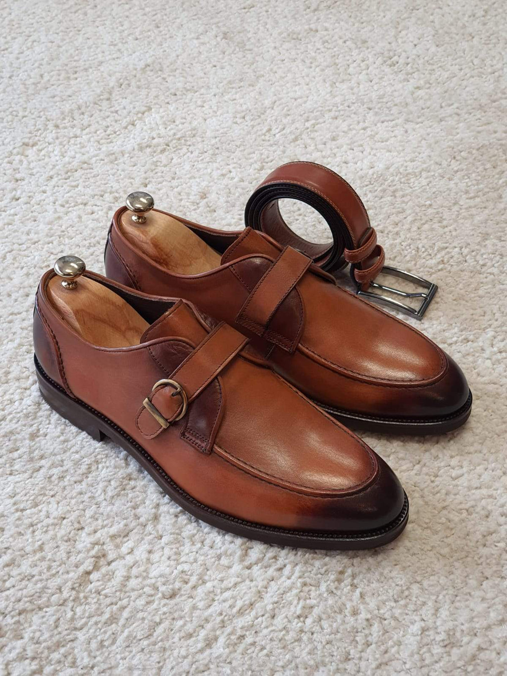 Vicenza Tan Buckle Loafers-baagr.myshopify.com-shoes2-brabion