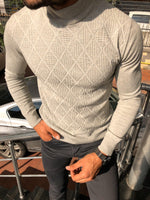 Load image into Gallery viewer, Slim-Fit Patterned Turtleneck Knitwear (3 Colors)-baagr.myshopify.com-sweatshirts-BOJONI
