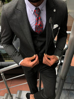 Load image into Gallery viewer, Pauli Slim-Fit  Suit Vest Black-baagr.myshopify.com-suit-BOJONI
