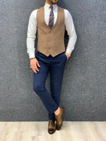 Load image into Gallery viewer, Kingston Coffee  Slim Fit Plaid Suit-baagr.myshopify.com-1-BOJONI
